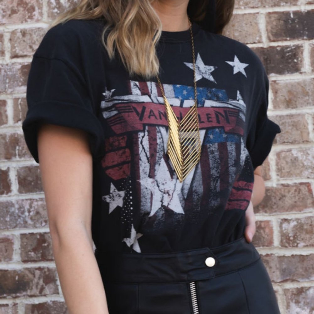 Brass Chevron Necklace